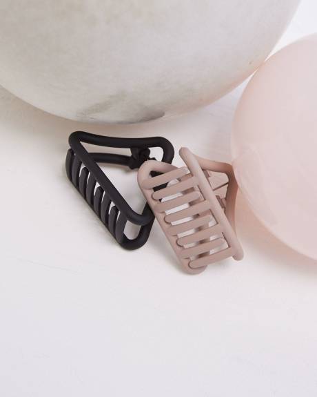 Matte Triangular Hair Grippers, Set of 2