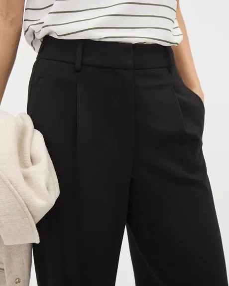 Black High-Rise Long-Wide-Leg Pant