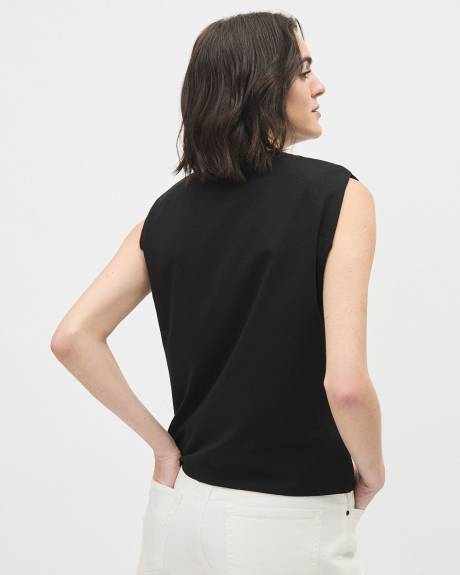 Camisole Ample à Col Rond avec Épaulettes