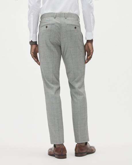 Tailored-Fit Grey Windowpane Suit Pant