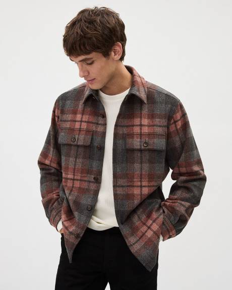 Plaid Wool Overshirt