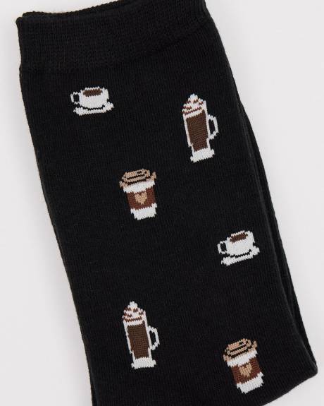 Cotton Socks with Coffees