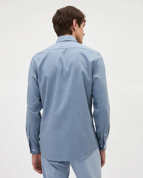 Tailored-Fit Heather Cotton Dress Shirt