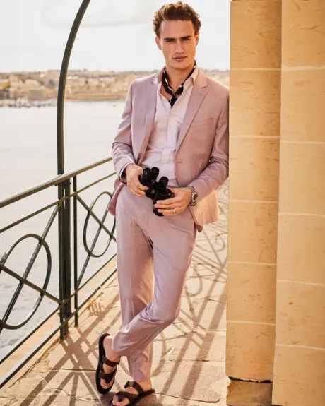 Slim-Fit Lilac Suit Pant