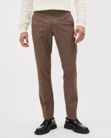 Slim-Fit Bronze Houndstooth Suit Pant