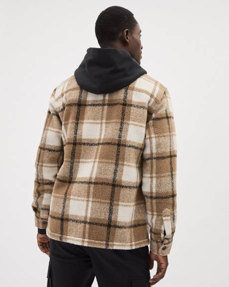 Long-Sleeve Plaid Overshirt