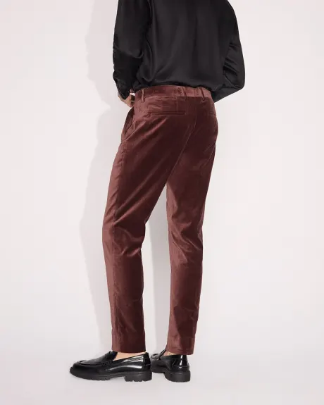 Slim-Fit Velvet Suit Pant