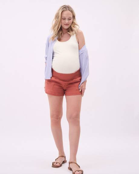 Knit Rib Crew-Neck Tank Top - Thyme Maternity