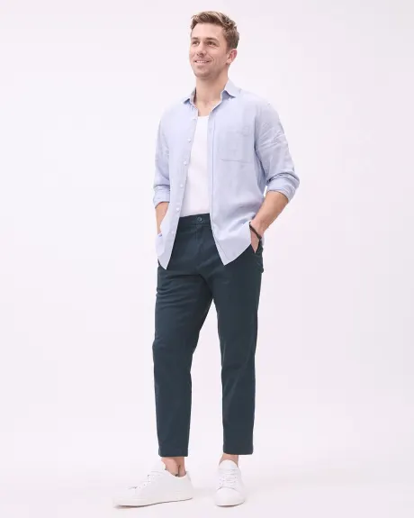 Pantalon Chino Court à Coupe Étroite