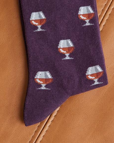 Cognac Glass Socks