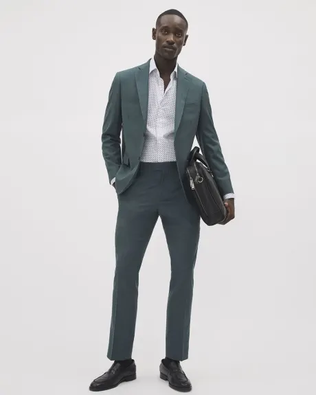 Slim-Fit Dark Suit Blazer