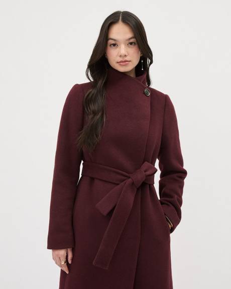 Classic Wool Coat with Removable Belt