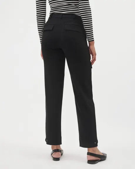 Mid-Rise Tapered-Leg Flowy Cargo Pant