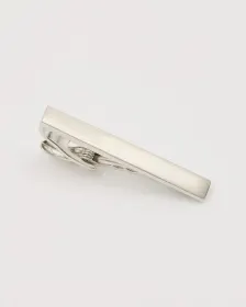 Matt silver tie bar