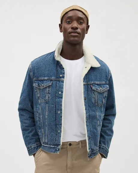 Levi's - Veste en Denim avec Doublure en Sherpa