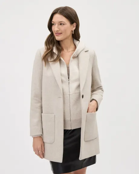 One-Button Wool Jacket