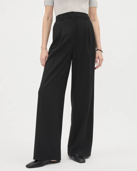 Black Wide-Leg High-Rise Pant