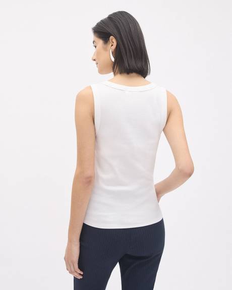 Camisole Unie à Encolure Dégagée et Bretelles Larges