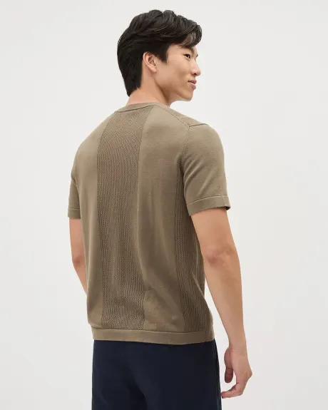 Short-Sleeve Crew-Neck Sweater