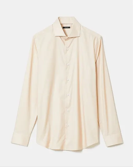 Slim-Fit Solid Sateen Dress Shirt