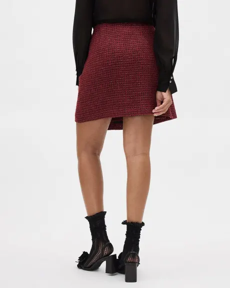 Tweed A-Line Mini Skirt