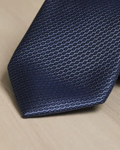 Cravate Régulière à Micro Motif Géométrique