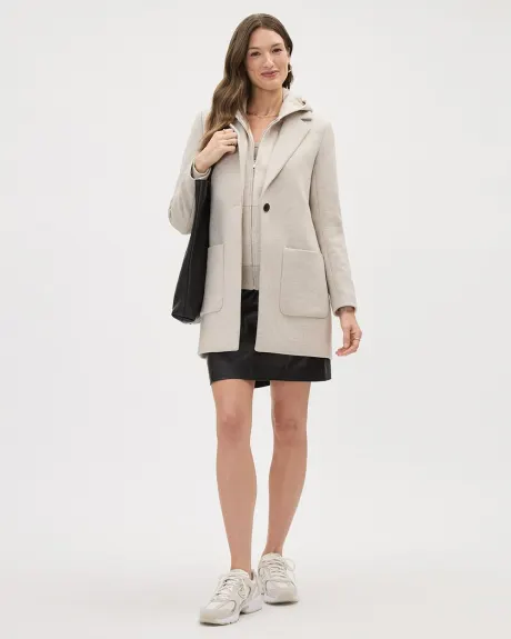 One-Button Wool Jacket