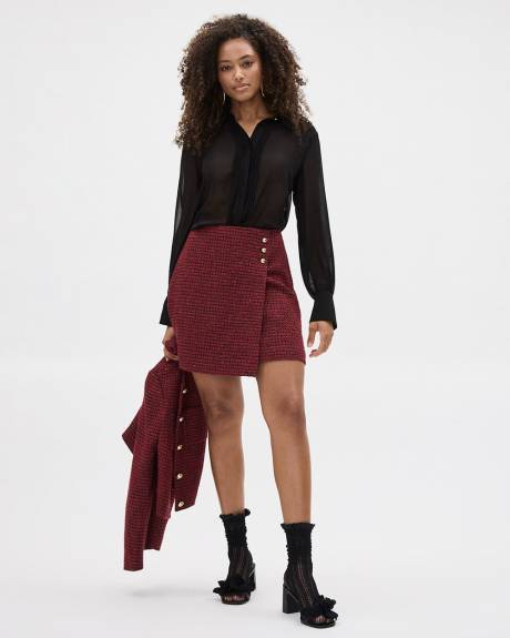 Tweed A-Line Mini Skirt