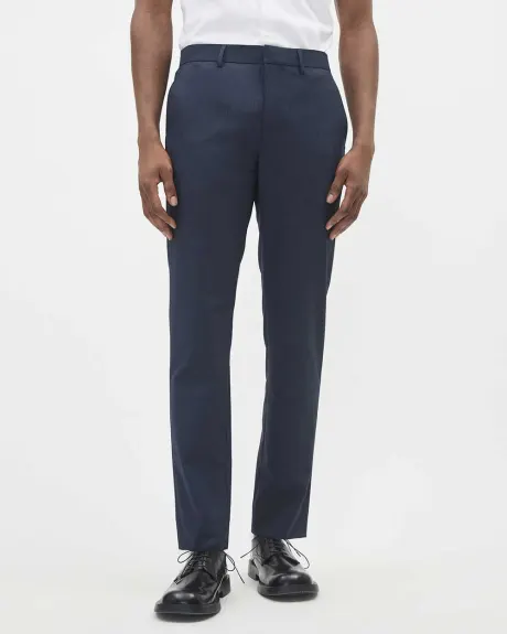 Pantalon de Ville Uni à Coupe Étroite