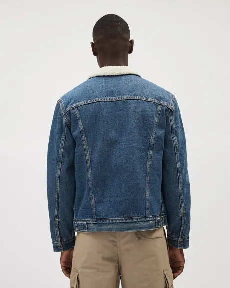 Levi's - Veste en Denim avec Doublure en Sherpa