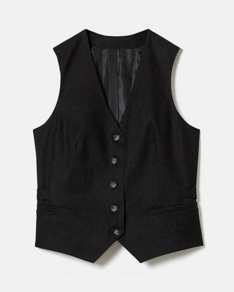 Sleeveless Linen Vest