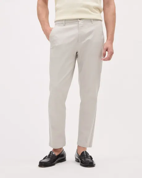 Pantalon Chino Court à Coupe Étroite