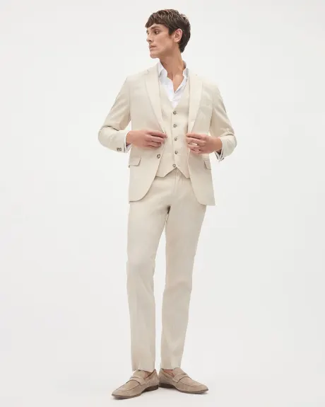 Slim Fit Stretch Linen Blazer