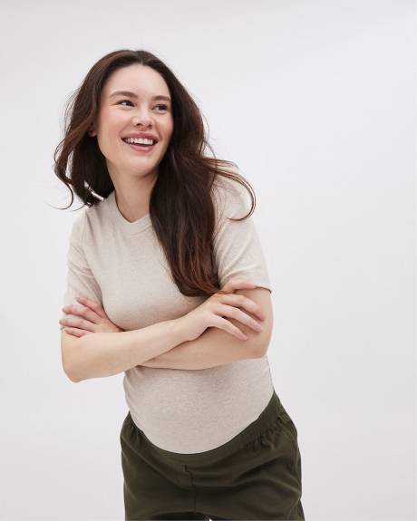 Short-Sleeve Crew-Neck Top - Thyme Maternity