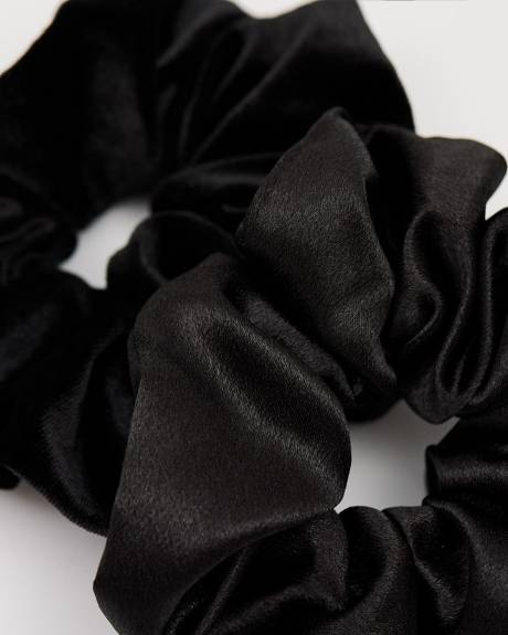 Velvet and Satin Scrunchies - Set of 2