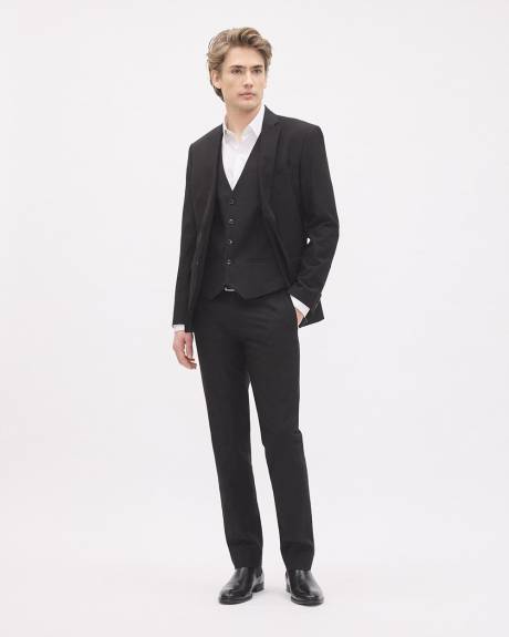 Pantalon de Complet Essentiel En Mélange De Laine Noir