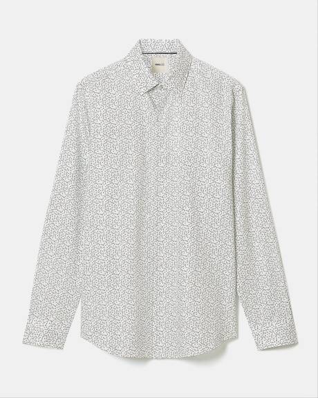 Regular-Fit Dress Shirt with Foliage Print