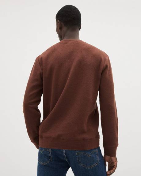 Long-Sleeve Crew-Neck Ribbed Sweater