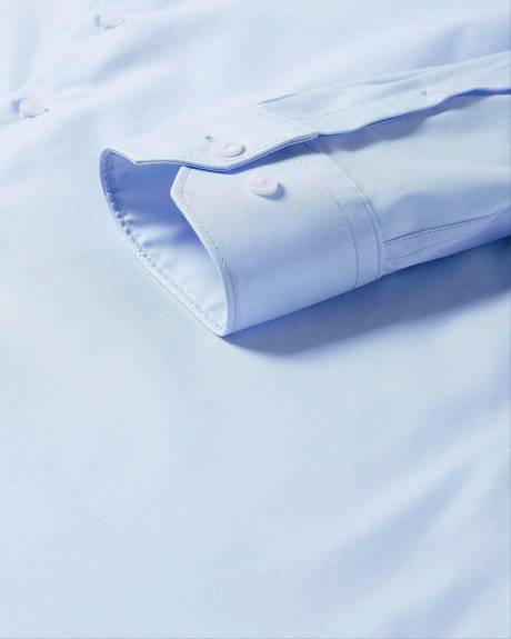 Slim-Fit Solid Sateen Dress Shirt