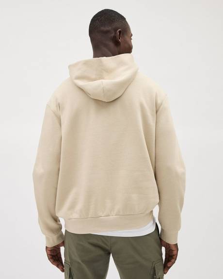 Solid Fleece Hoodie with Kangaroo Pocket