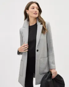 One-Button Wool Jacket