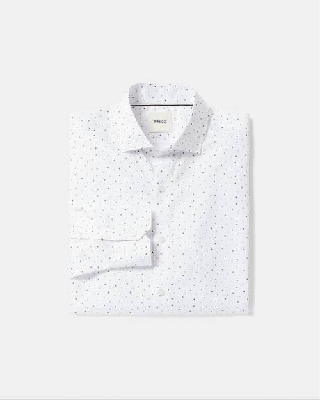 Regular-Fit Dress Shirt with Micro Geo Print