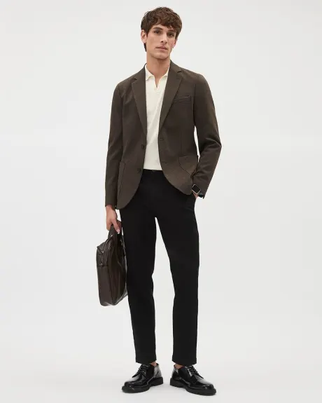 Slim-Fit Textured Knit Blazer