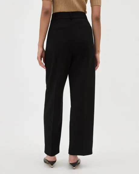 Viscose-Blend High-Rise Barrel Pant