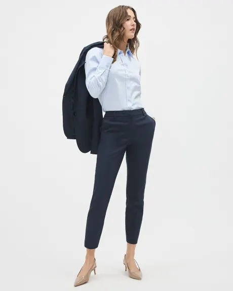 Long-Sleeve Buttoned-Down Poplin Blouse