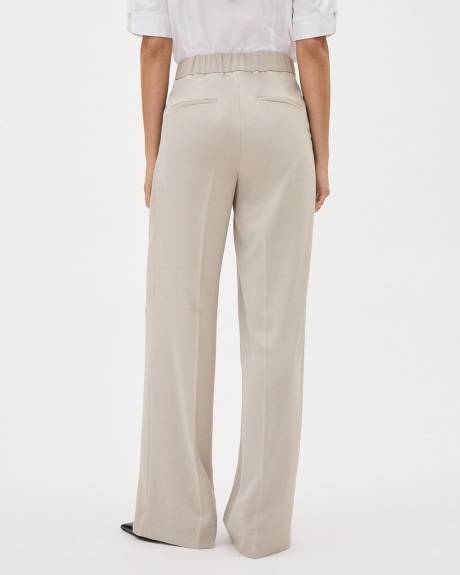 High-Rise Long-Wide-Leg Crepe Pant