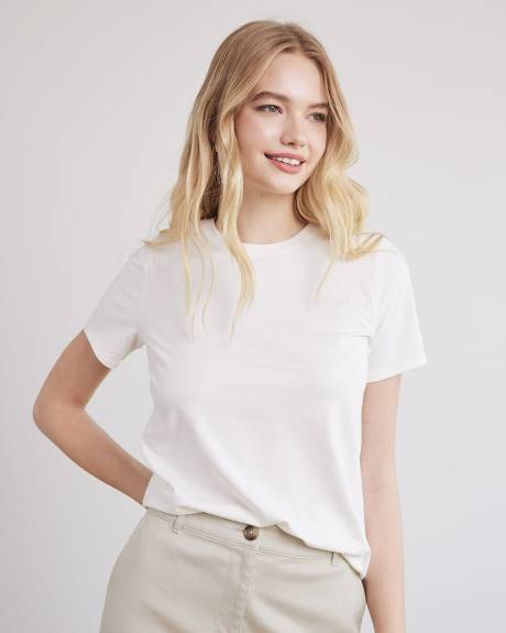 Short-Sleeve Crew-Neck Classic Cotton Tee