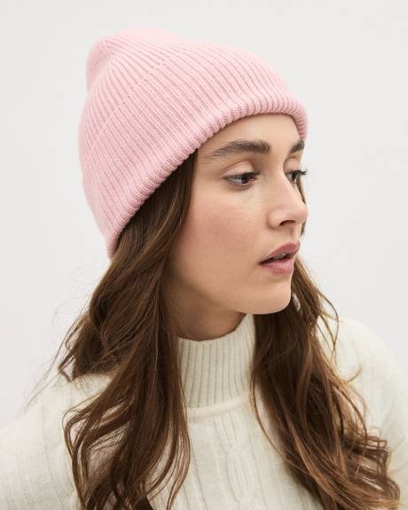 Beanie with Large Ribbed Cuff