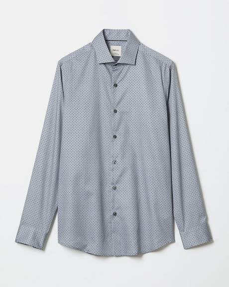 Slim-Fit Dotted Dress Shirt