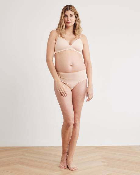 Microfiber High-Rise Brief Panty - Thyme Maternity